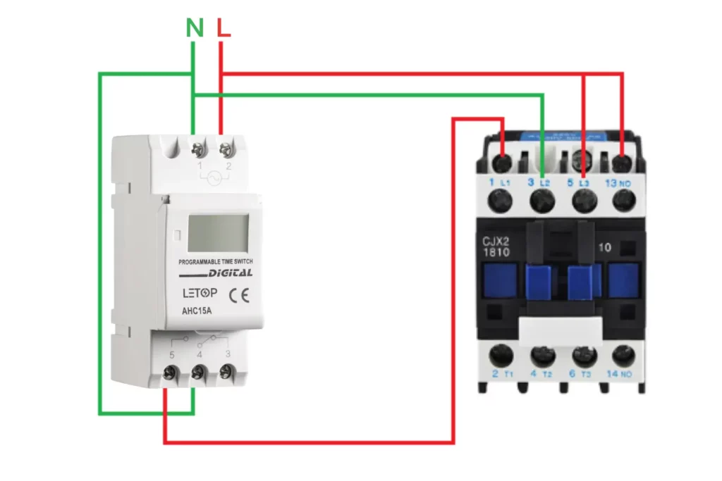 Fiação monofásica de 220V Interruptor de temporizador digital AHC15A