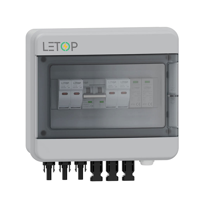 2 string solar combiner box 2 in 1 out 600V